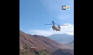 Helicopter Drops Food Bags in Village Viral Twitter